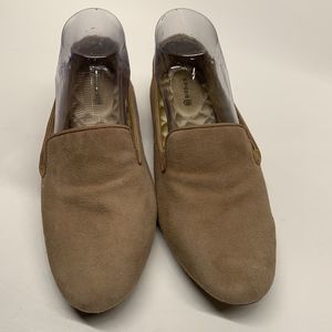 Birdies The Starling Slip On Flats Comfortable Latte Tan Suede Leather Size 8